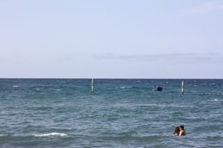 Tine und Johannes im Meer